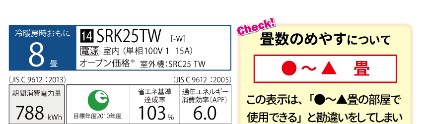 三菱重工ビーバエアコン SRK25TW